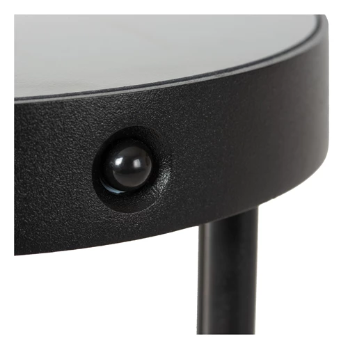 Lucide JACKSON - Borne extérieur- Énergie Solaire - Ø 16 cm - LED Dim. - 1x2W 3000K - IP65- Détecteur De Mouvement & Jour/Nuit - Noir - détail 1